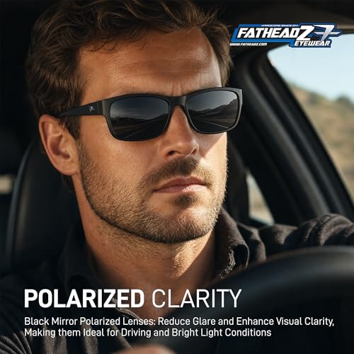 Image of FATHEADZ Oversized Polarized Sunglasses Men & Women - UV Protection RX Ready Wide Fit Eyewear for Outdoor Use - RX Ready