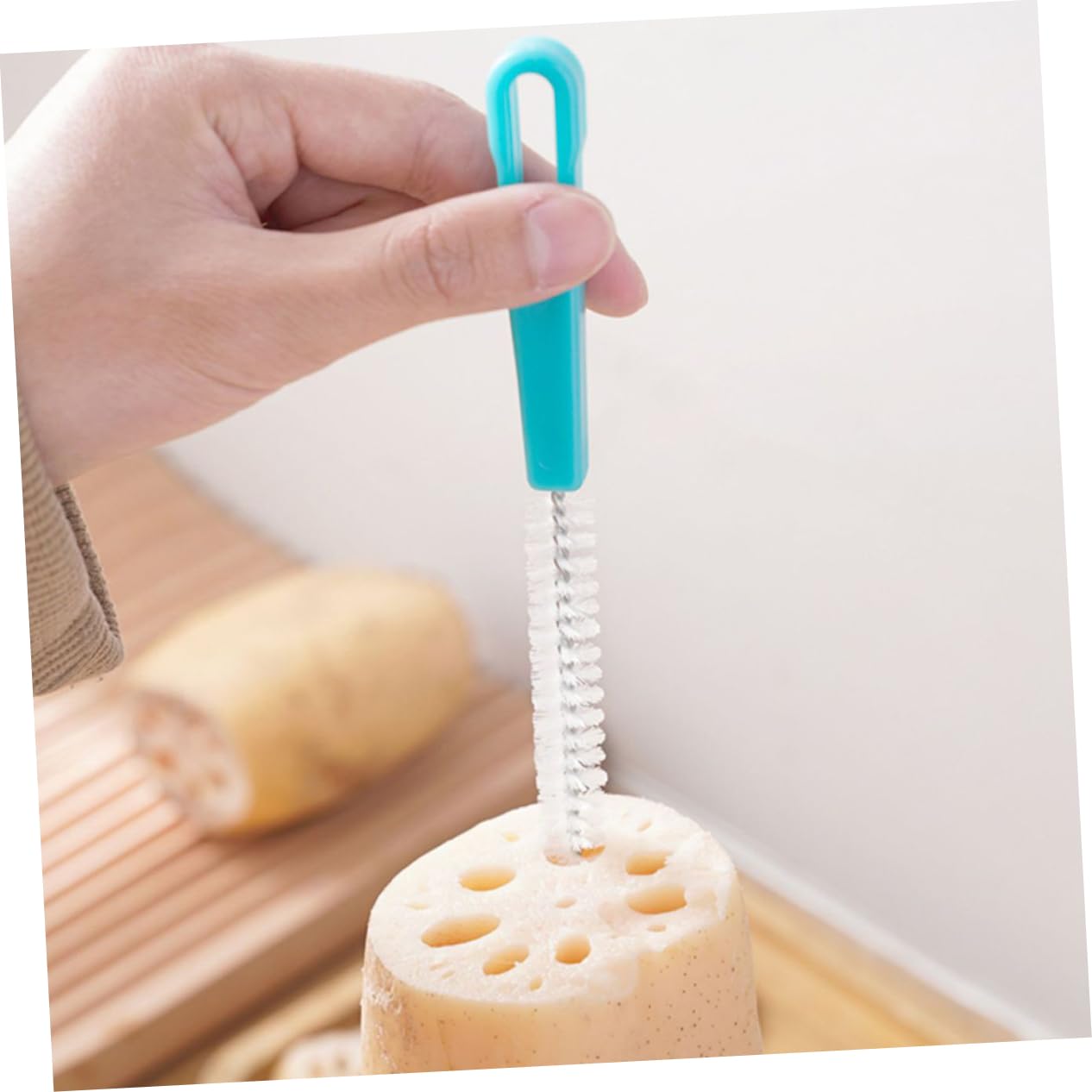 Generic 2pcs Lotus Root Hole Cleaner Pipe Cleaners Flexible Tube Brush Lotus Root Hole Brush Portable Straw Test Tube Brush Straw Cleaning Tool Straws Water Bottle Cleaner Plastic