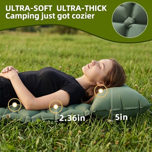 Ultralight Camping Sleeping Pad Mat, Compact Air Mattress for Backpacking - Image 5