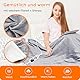 Mia&Coco Heizdecke mit Abschaltautomatik 160x130 cm, 10 Heizstufen, 9 Std. Auto-Off Timer, Überhitzungsschutz, maschinenwaschbar, elektrische Wärmedecke aus Flanell für Bett, Sofa & Wohnzimmer, Grau