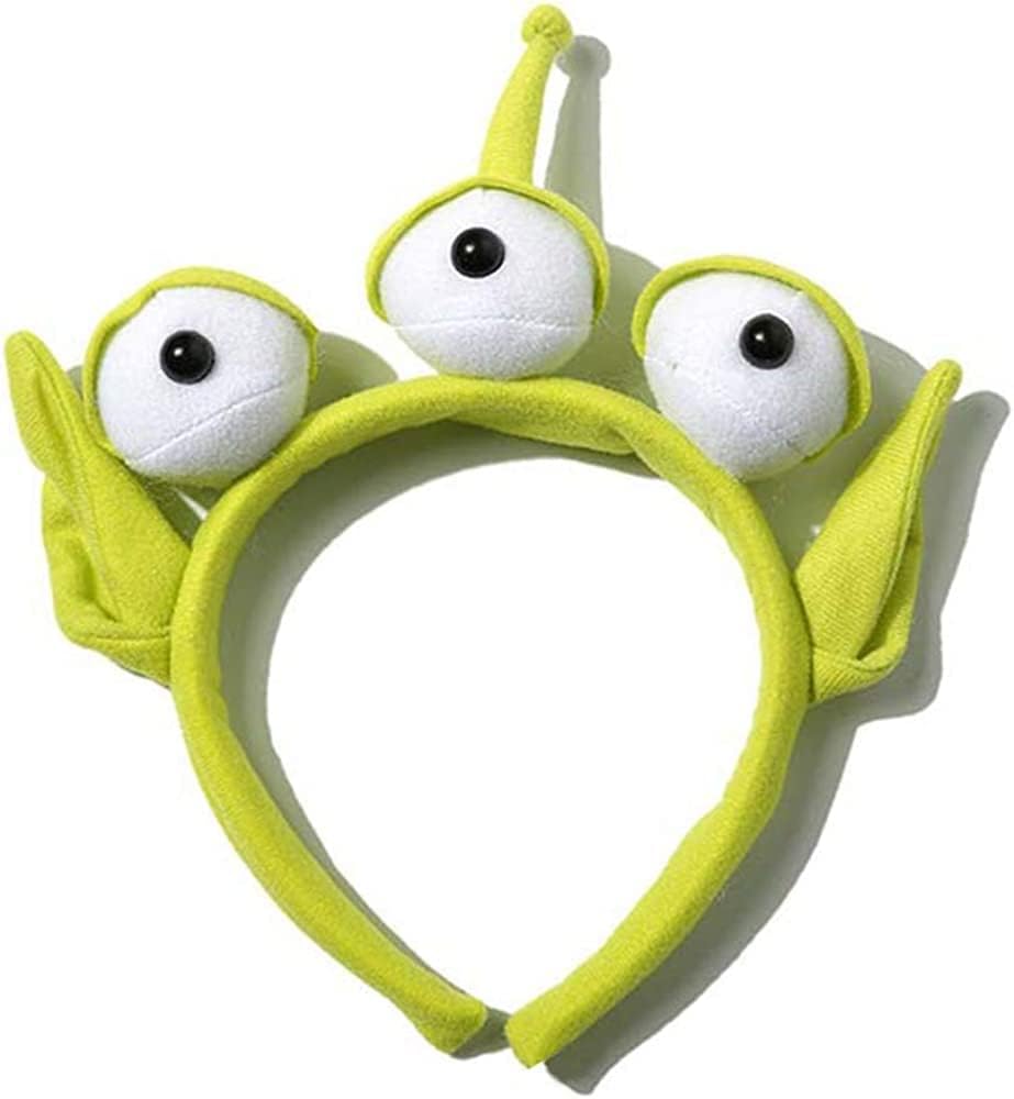 LEOES Alien Monster Headband, Halloween Party Eyeball Hairband Plush Toys Alien Headband for Halloween Christmas Birthday Costume Accessories, Kids Christmas Decoration