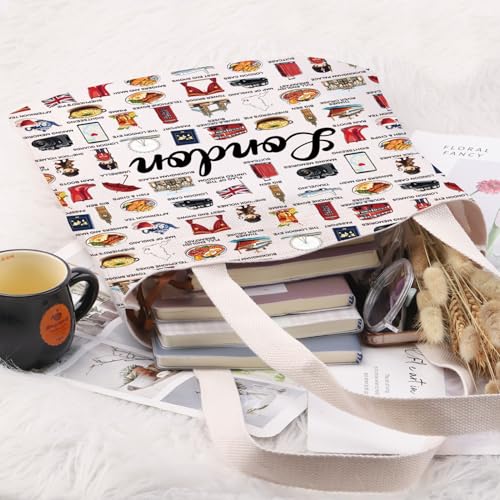 G2TUP London Lover Gift London Travel Tote Bag British Culture Handbag London Tourism Gift England Lover Gift4