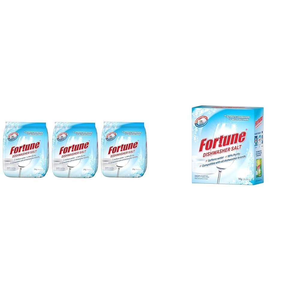 Fortune Dishwasher Active Salt 2 Kg (Pack of 3) - Compatible with All Dishwasher Brands | Fortune Dishwasher Salt | 1 Kg | Softens Hard Water & Prevents Limescale | Enhances Detergent Perf-image-24