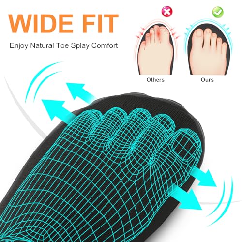 Image of Barefoot Socks Shoes for Women Men | Wide Toe Box, Zero Drop Feel, Slip-On Sock Fit, Durable Rubber Sole, Removable Insole, for Gym, Beach, Travel, Outdoors