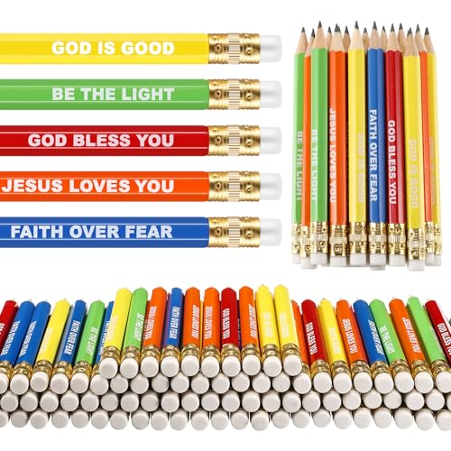Jetec 100 lápices mini de colores con borrador