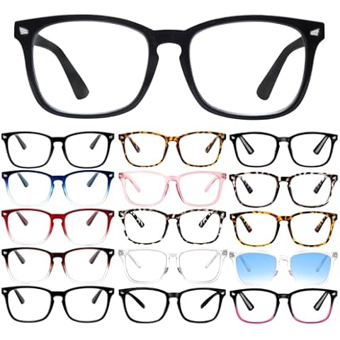 VIDEBLA 15 Pack Blue Light Blocking Reading Glasses for women Men Fashion Eyeglasses with Spring Hinge Anti UV Ray Readers (Mix-1(15Pack, 1.75, x) Cover