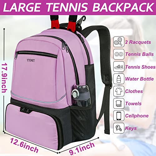 Image of Ytonet Tennis Bag Tennis Backpack for Women Men 2 Rackets