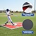 HOYWOUL Baseball Batting Mat 6.5x4 FT Anti-Fade Baseball Hitting Mat Training Matt with Home Plate Batters Box Turf Mat Outdoor Indoor Batting Stance Practice Matt, Red