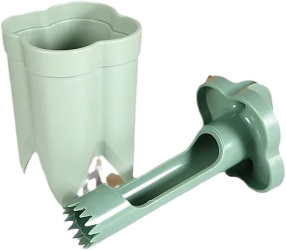 2-in-1 Fruit Pepper Corer Color Seed Removing Tool Portable Kitchen Reusable Vegetable Coring(Green)