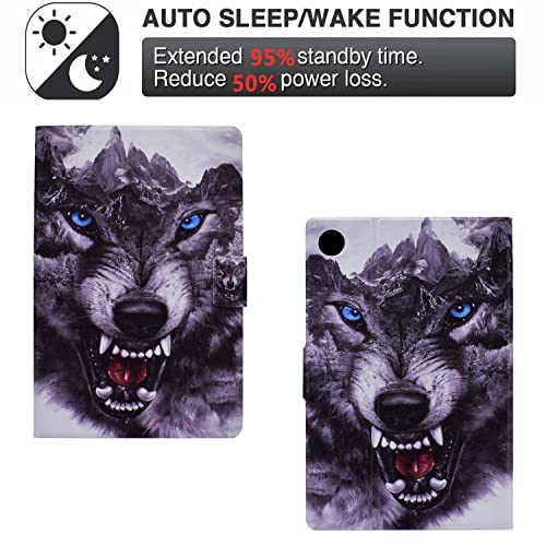 CASAFUNY Wolfshund Ultra Slim PU Leather Case Cover with Stand Function for Lenovo Tab M10 Plus 3rd Gen 10.6" TB-125/128FU, Wolfshund - Image 4