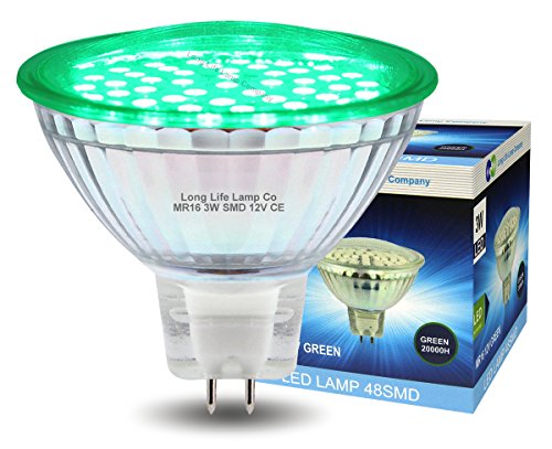 12v LED MR16 Green 3w Low Voltage Spot Light Bulb GU5.3