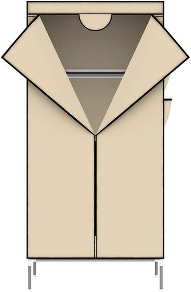 Cloth Wardrobe Clothes Closet, Portable Closet Wardrobe Storage Closet Standing Closet Fabric Cabinet Portable Wardrobe,Beige_70x45x175cm