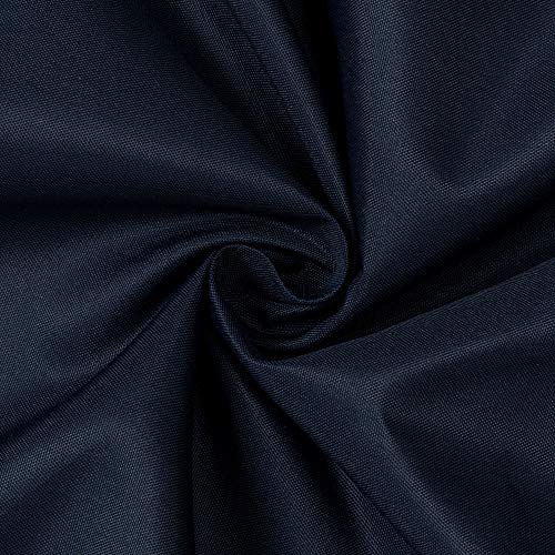 Image of N&Y HOME Fabric Shower Curtain or Liner with Magnets, Navy | Hotel Quality, Machine Washable, Water Repellent, Standard Size