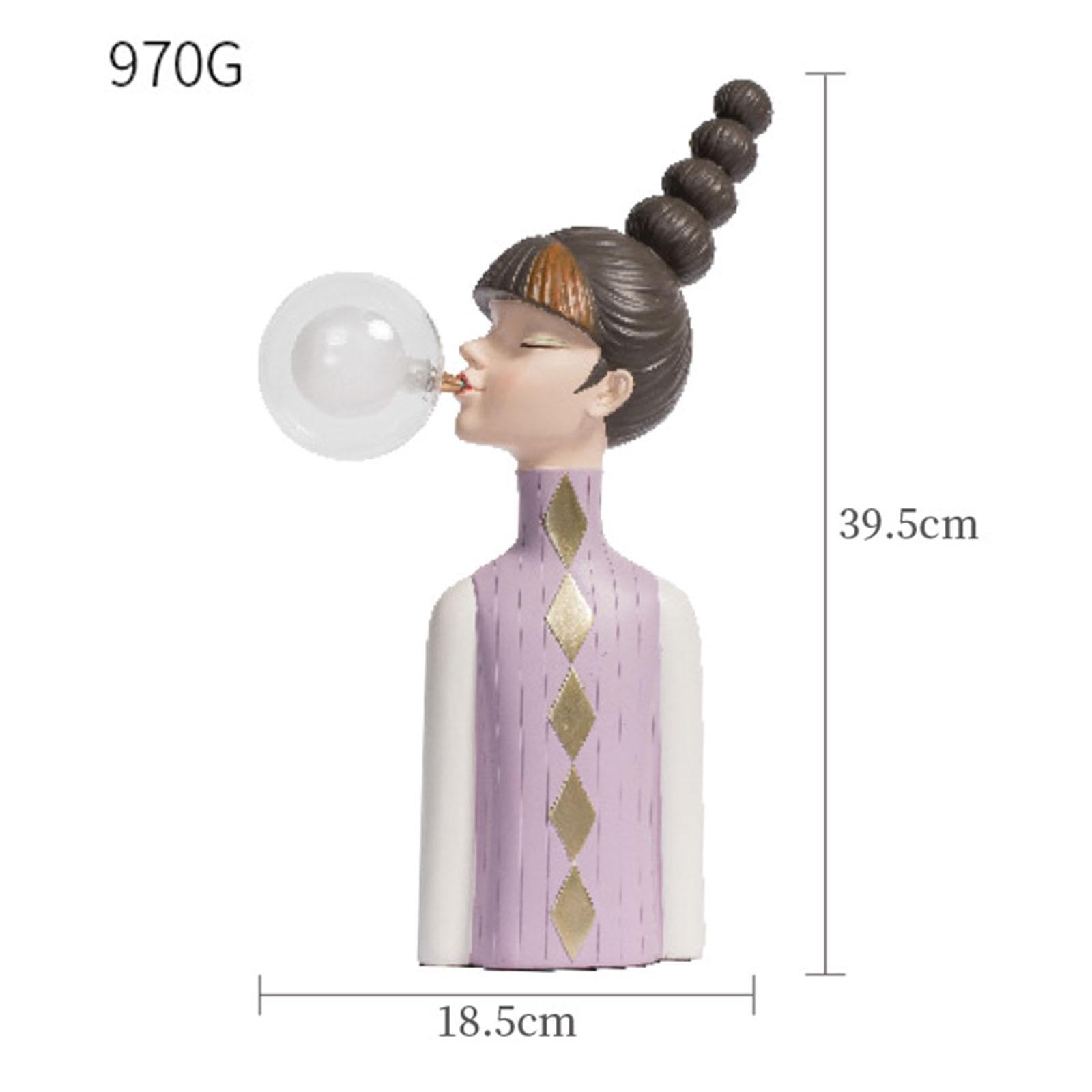 Lámpara de Mesa con Figura Infantil, Luz Suave para La Habitación, Violeta, Individual
