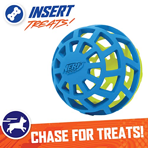 Nerf Dog 5 Inch Durable Treat Feeder Ball For Dogs, Blue/Green #TOP1
