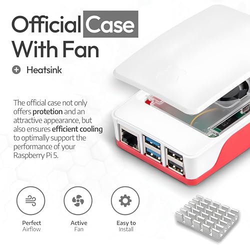 Image of Raspberry Pi 5 4GB Starter Kit | 64GB Edition | Official 27W Power Supply | Official case with Fan | 4K Micro HDMI Cable 1m | Aluminum heatsink