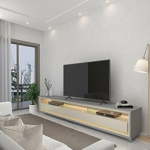 Rack para Tv até 75 Polegadas com Led com Rodízios Requinte 212cm Gelius Móveis