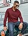 COOFANDY Quarter Zip for Men Mock Neck Half Zip Shirt Regular Fit Lightweight Pullover Fall Fashion Sweatshirts Wine Red