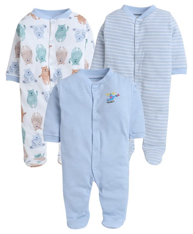 Image of Pooja Baby 100% Cotton Rompers /Sleepsuits /Jumpsuit /Night Suits for Baby Boys & Girls, Infants, New Borns