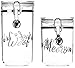 IRIS Acrylic Meow & Woof Pet Treat Jar, Silver