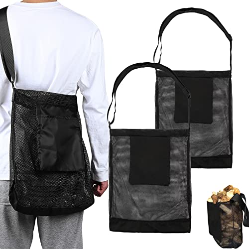 Pilzkorb Aus Netzstoff - Luftdurchlässige Sammeltasche Mit Verstellbarem Schultergurt