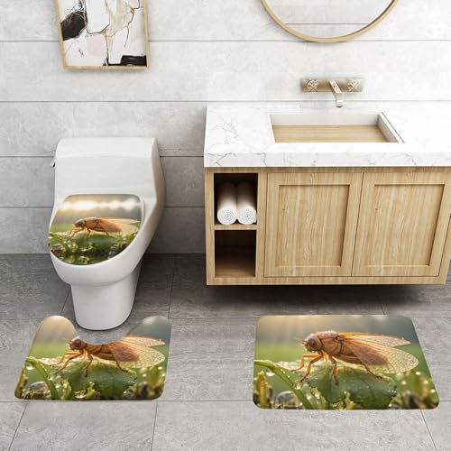 Tapis de bain lot de 3 Dewdrop antidérapant absorbant séchage rapide