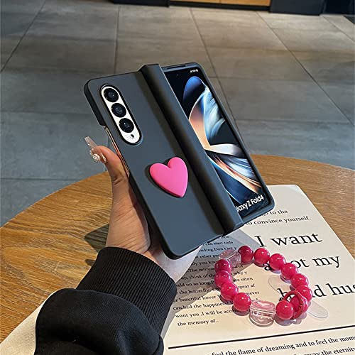 Coque Samsung Galaxy Z Fold 4 romantique à cœur 3D pour le quotidien