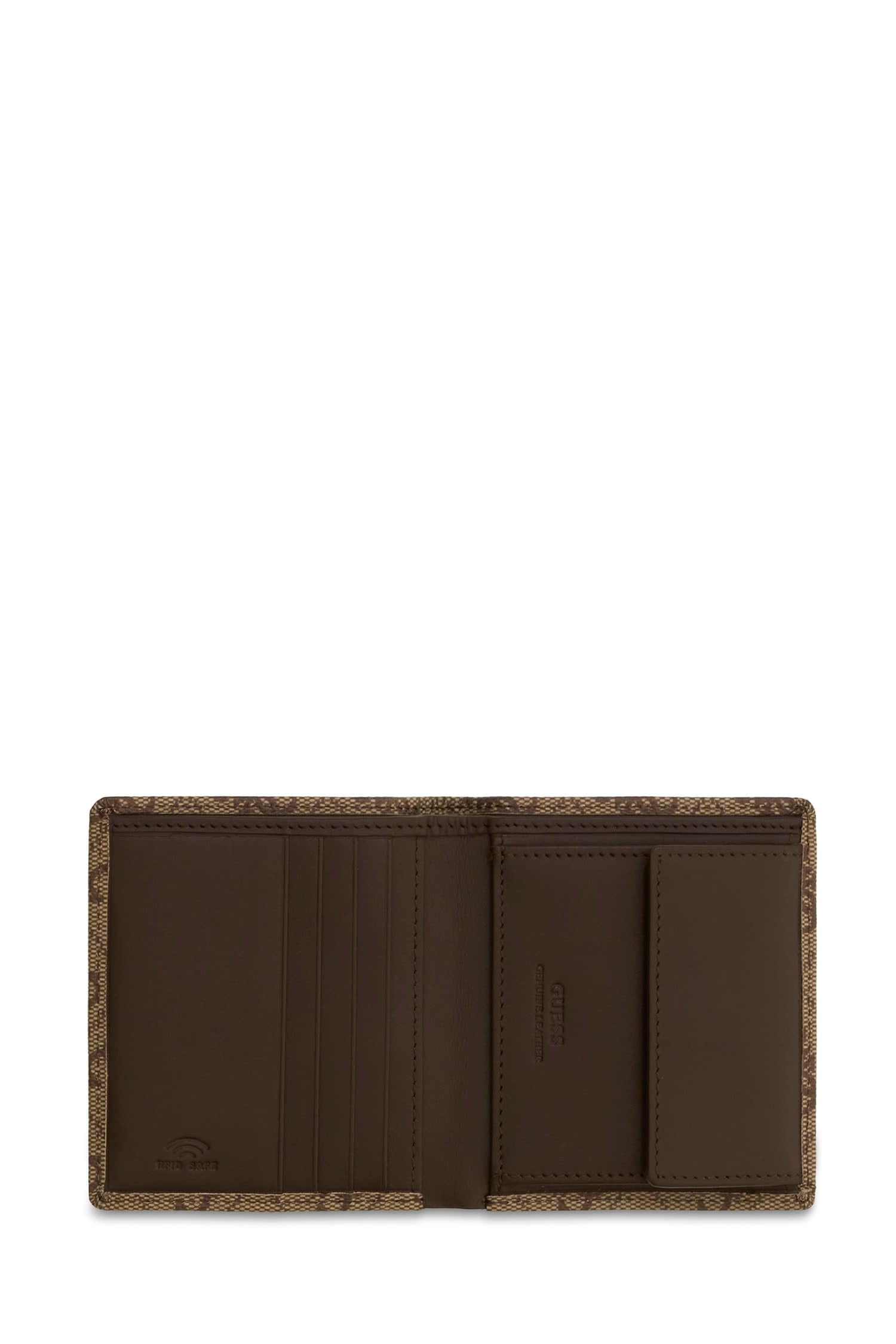 Guess Uomo Portafoglio Bifold Milano Bifold S Beige/Marrone