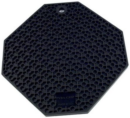 Pyra Grip High Grade Silicone Black Pot Holder - Trivet