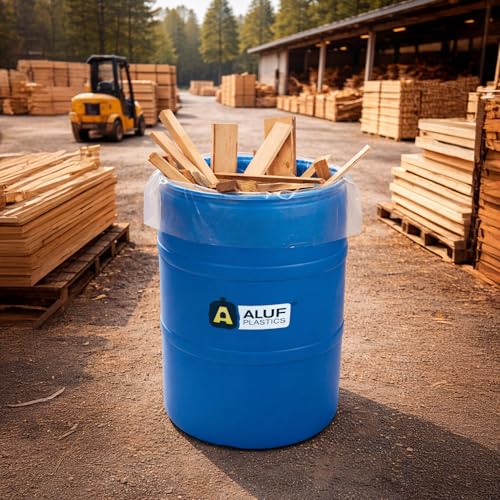 Image of Ultrasac 55 Gallon Clear Plastic Drum Liners 4 MIL - 38 inch x 63 inch - For Contractor, Industrial, Construction, & Municipal (Pack of 50)