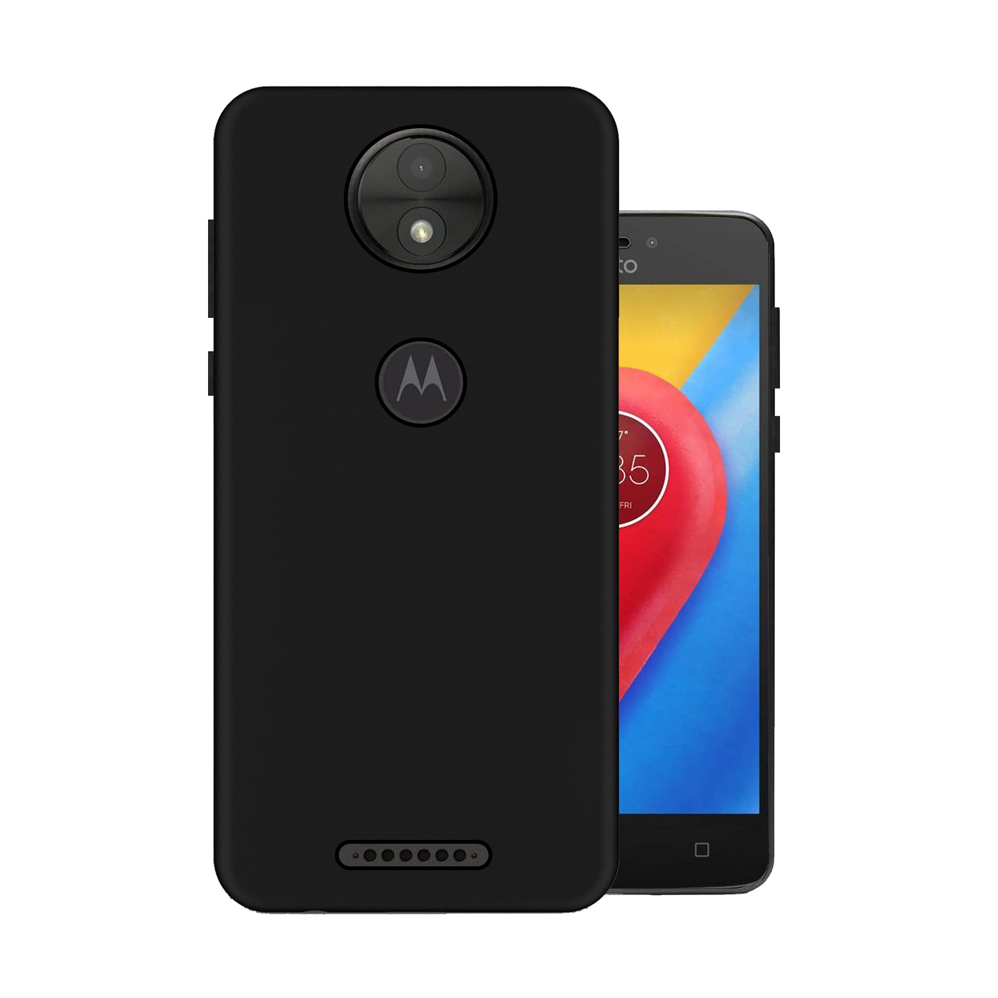 HELLO ZONE Exclusive Matte Finish Soft Back Case Cover for Moto C - Black (B071XM7BTL) Amazon Price History, Amazon Price Tracker