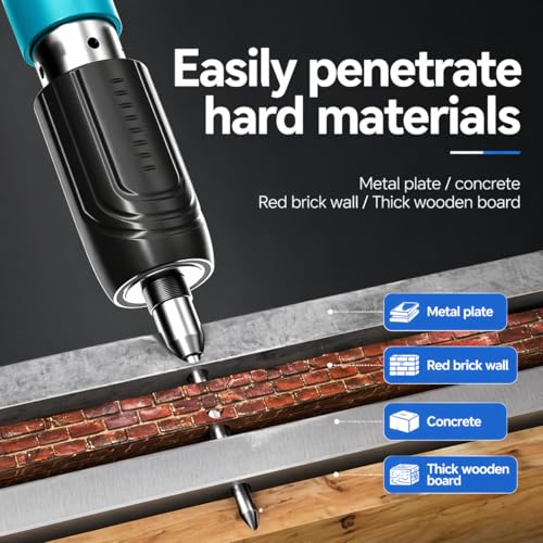 Image of Heavy Duty Manual Nail Gun Kit for Concrete & Steel | Portable Hand Nailer Tool with [ 50+ Nails ], Safety Glasses & Carry Case | Wall Fastening Tool for Brick, Concrete, Wood & Metal
