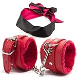 Ha, ndcu/ffs color: rojo CixLongix Conjunto de cinturón de yoga de mano de felpa Parche facial para pareja