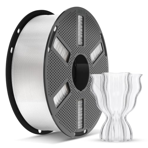 Image of JAYO PLA 3D Printer Filament 1.75mm, 1.1kg Reusable Spool, Clear