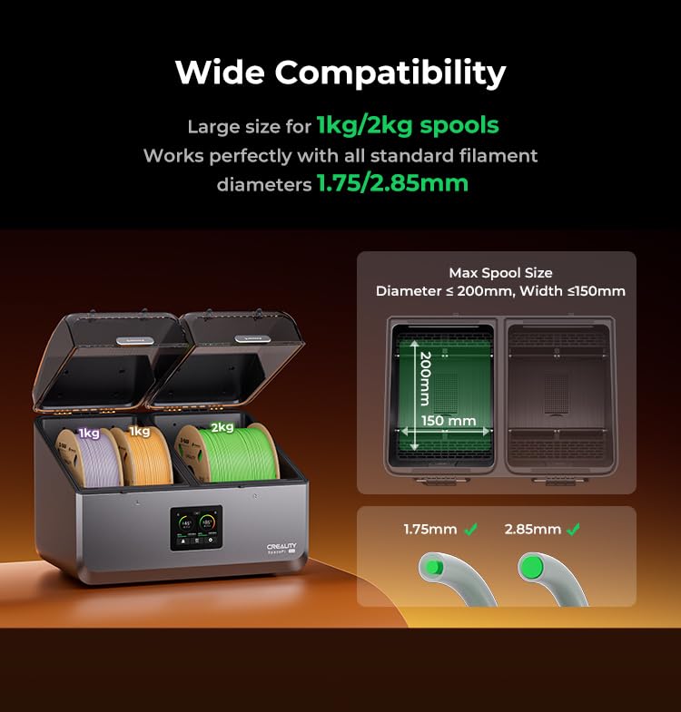 Amazon.com: Creality Space Pi X4 Filament Dryer, 4 Spools 3D