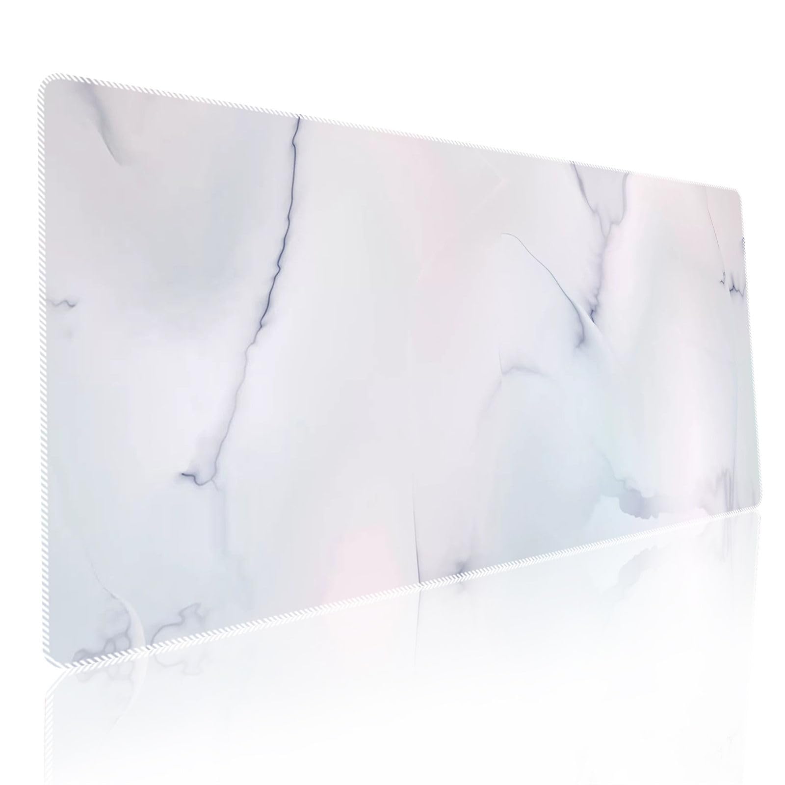 Large Long Gaming Mouse Pad - Marble Stone Grain Desk Mat with Non Slip Rubber Base Washable for Home Office Work (Stone Grain, 400x900mm)