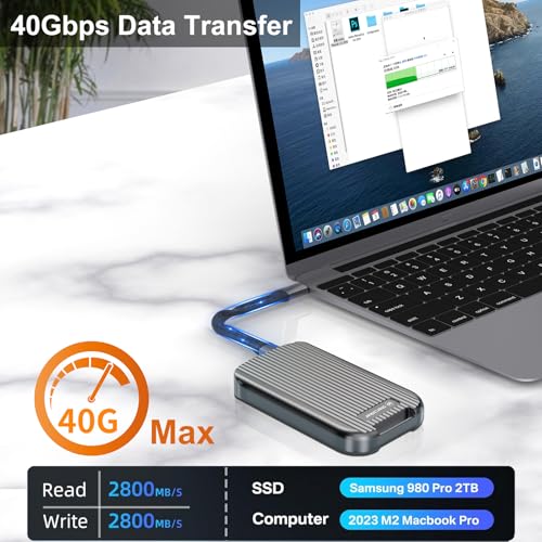 Cofre externo para SSD M.2 NVMe 40Gbps miniatura 2