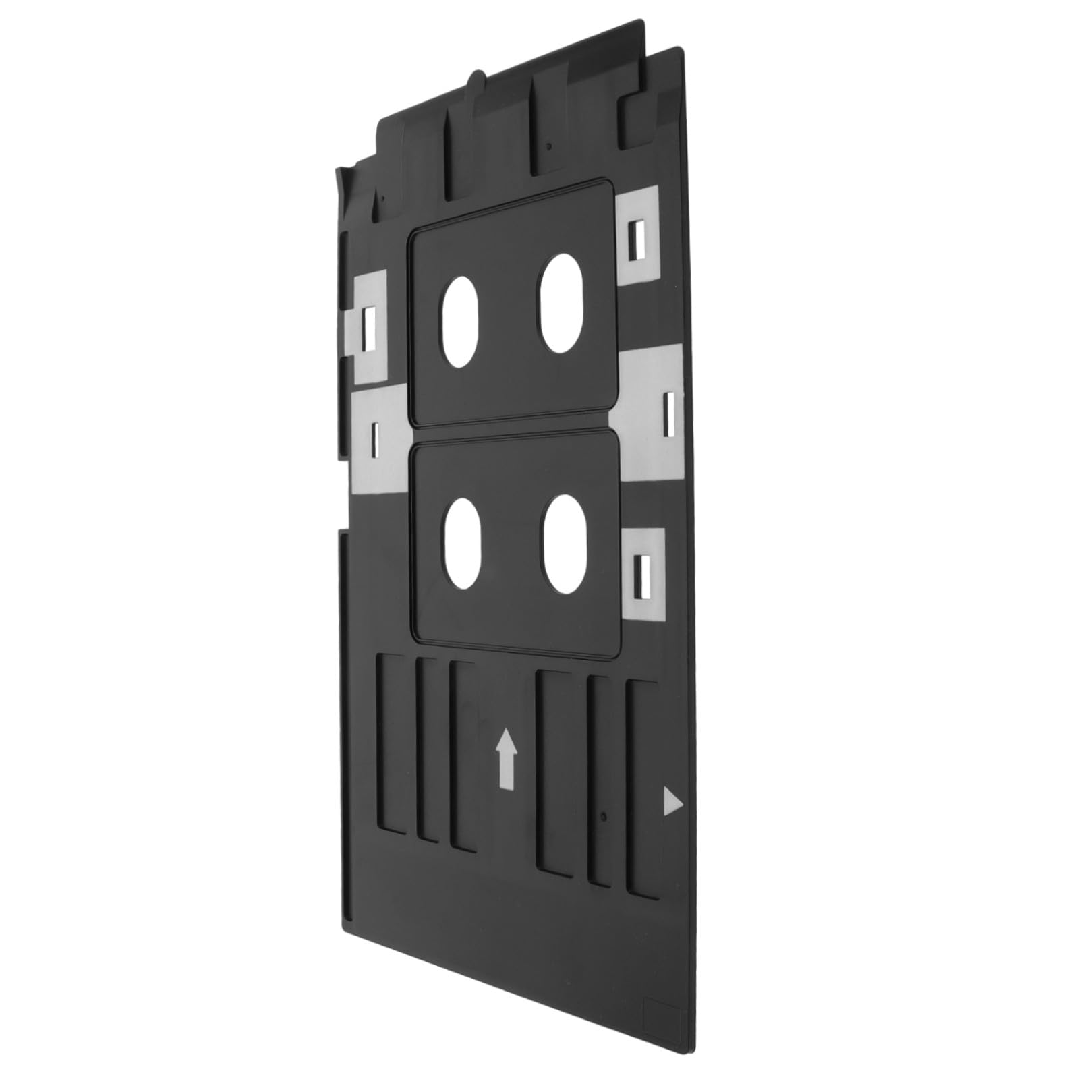 Vassoio in Pvc Nero per Carte Stampante, Resistente e Antiusura, Dimensioni 86x54 Mm, per Ufficio e Scuola, Accessorio Professionale per Stampa Tessere