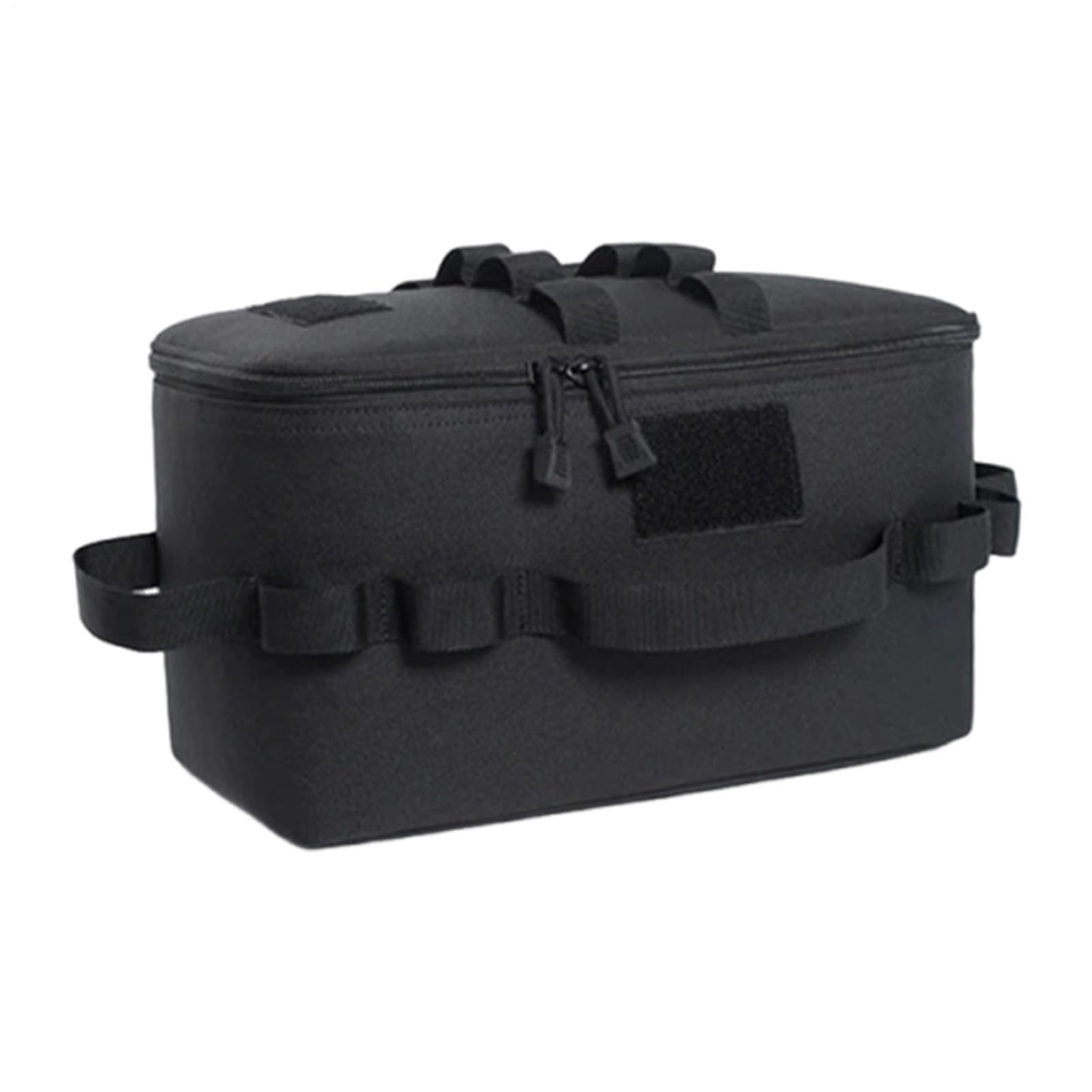 Foldable Camping Bag, Water-Resistant Outdoor Utensils Organizer, Portable Folding Cookware Storage Case, Ideal for Stove, Canister, Pot, and Utensils Travel, Hiking, Picnic Use, 34cm Black Army Green