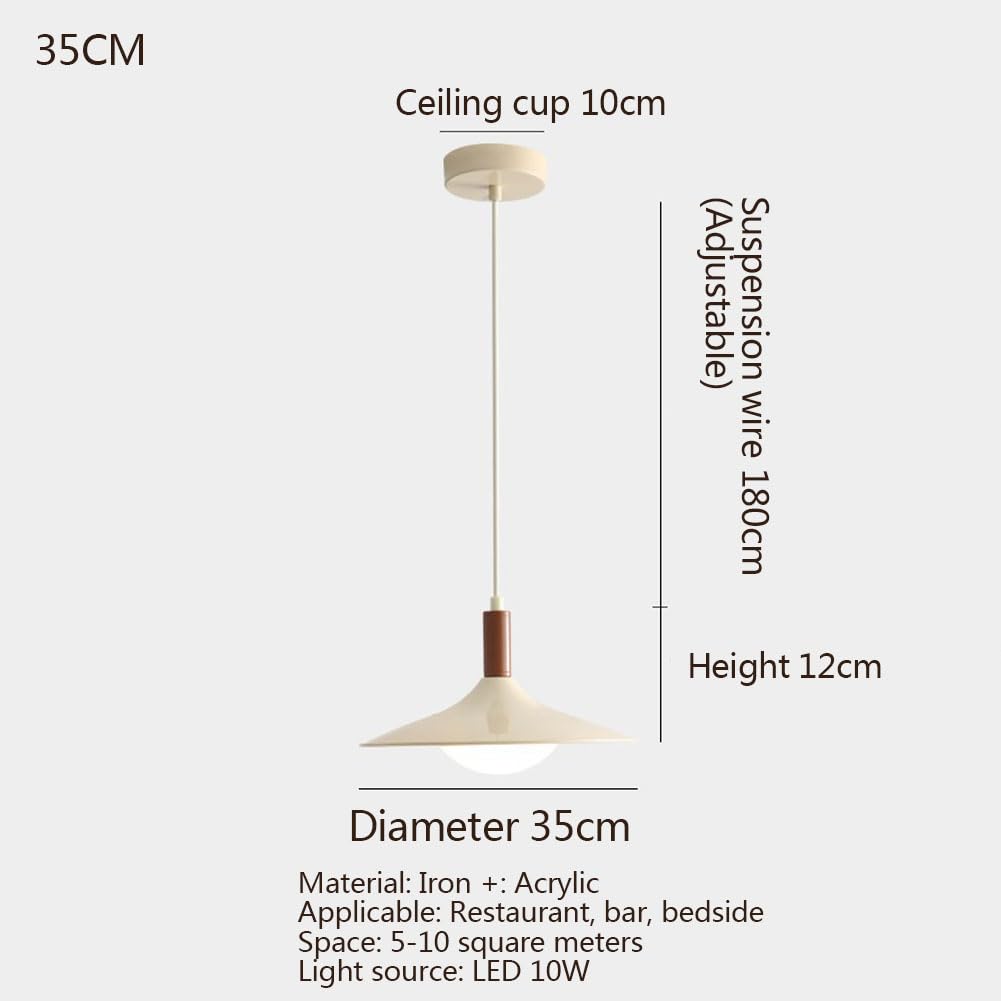 Lámpara colgante de nogal para decoración del hogar, lámpara LED sencilla y Creativa para restaurante, platillo Volador de lujo para Mesa de comedor, Bar, dormitorio, mesita de noc