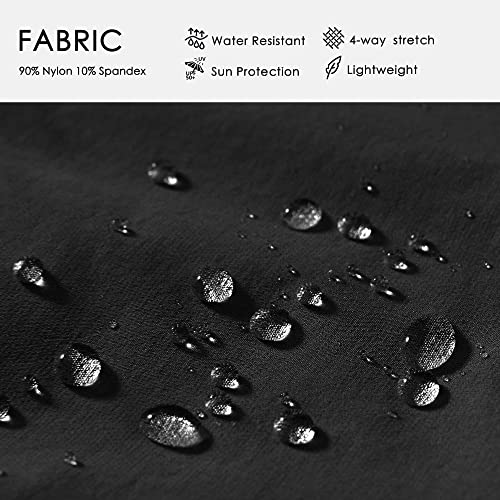 WILLIT Damen Shorts Wanderhose Kurze Hose Sommer Cargohose Radhose Stretch Sporthose Golfshorts Schnelltrocken Wander Outdoor Leichte Reise Shorts mit Taschen Schwarz XXL