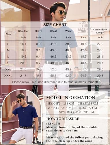 coofandy men39s 3 pack henley shirts short sleeve casual basic tees classic henley summer solid t shirts with pocket