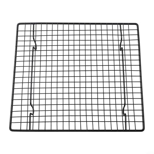 HEIBTENY Ensemble de grille de refroidissement à gâteau, plateau en métal anti-adhésif pour cuisson et rôtissage, grille métallique en acier inoxydable pour cookies, légumes (26 x 23 cm)
