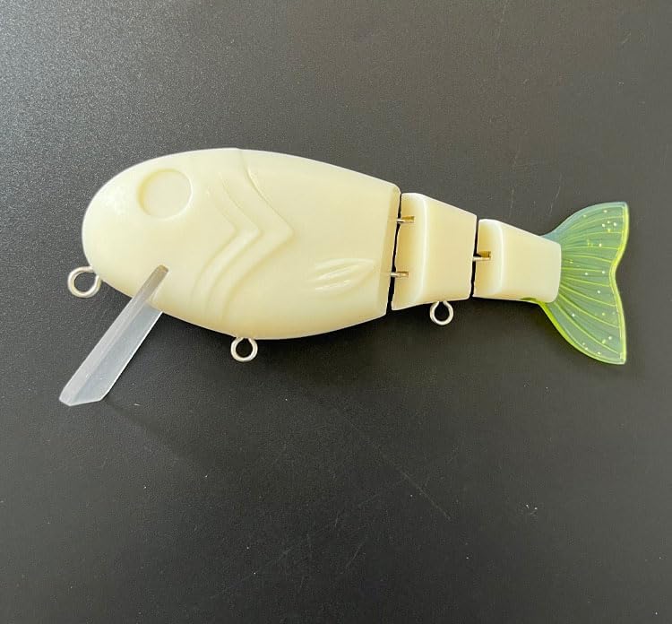 2pcs 12.5CM 47G Throwback Swimbait Floating Soft Tail Swimbait DIY Unpainted Bait Blank Fishing Lure