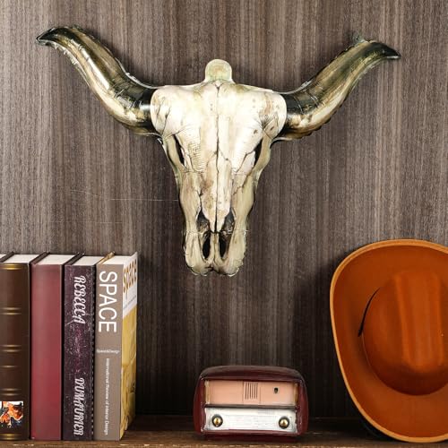 Image of Gejoy 3 Pcs Western Party Decorations Long Horn Cow Balloons Cowboy Aluminium Foil Balloon for Cowgirl Decorations Rodeo Balloons Western Party Supplies (Longhorn)