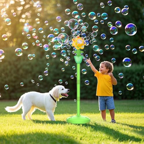 Máquina soplador de burbujas recargable infantil Palksky con luces para exterior
