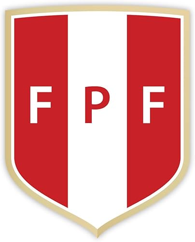 Adhesivo de fútbol de equipo de fútbol de la Federación Nacional de Fútbol de Perú FPF 4 "x 5"