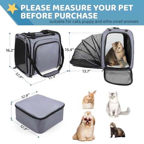 A.FATI Transportador de Gatos para Viagens de Carro, Transportador de Viagens de Carro com Caixa de