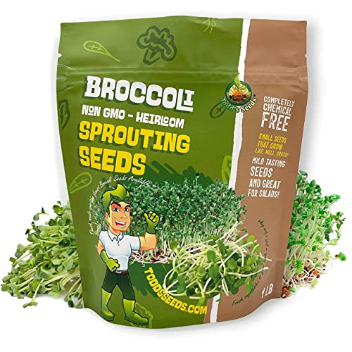 Todd’s Seeds - Sprouting Broccoli Seeds - Calabrese Variety, Non-GMO, Heirloom - 2.5 Pound - Bulk Seeds