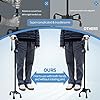 Adjustable Walking Cane for Men & Women with 4-Pronged Base for Extra Stability - Foldable Cane for Seniors with Foam Padded Offset Handle for Soft Grip & a Second Handle for Standing